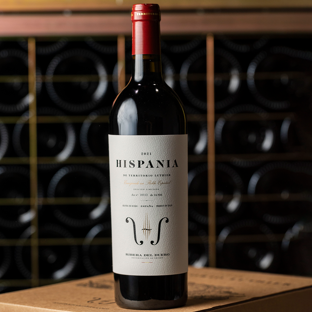 Botella de Vino Hispania Territorio Luthier